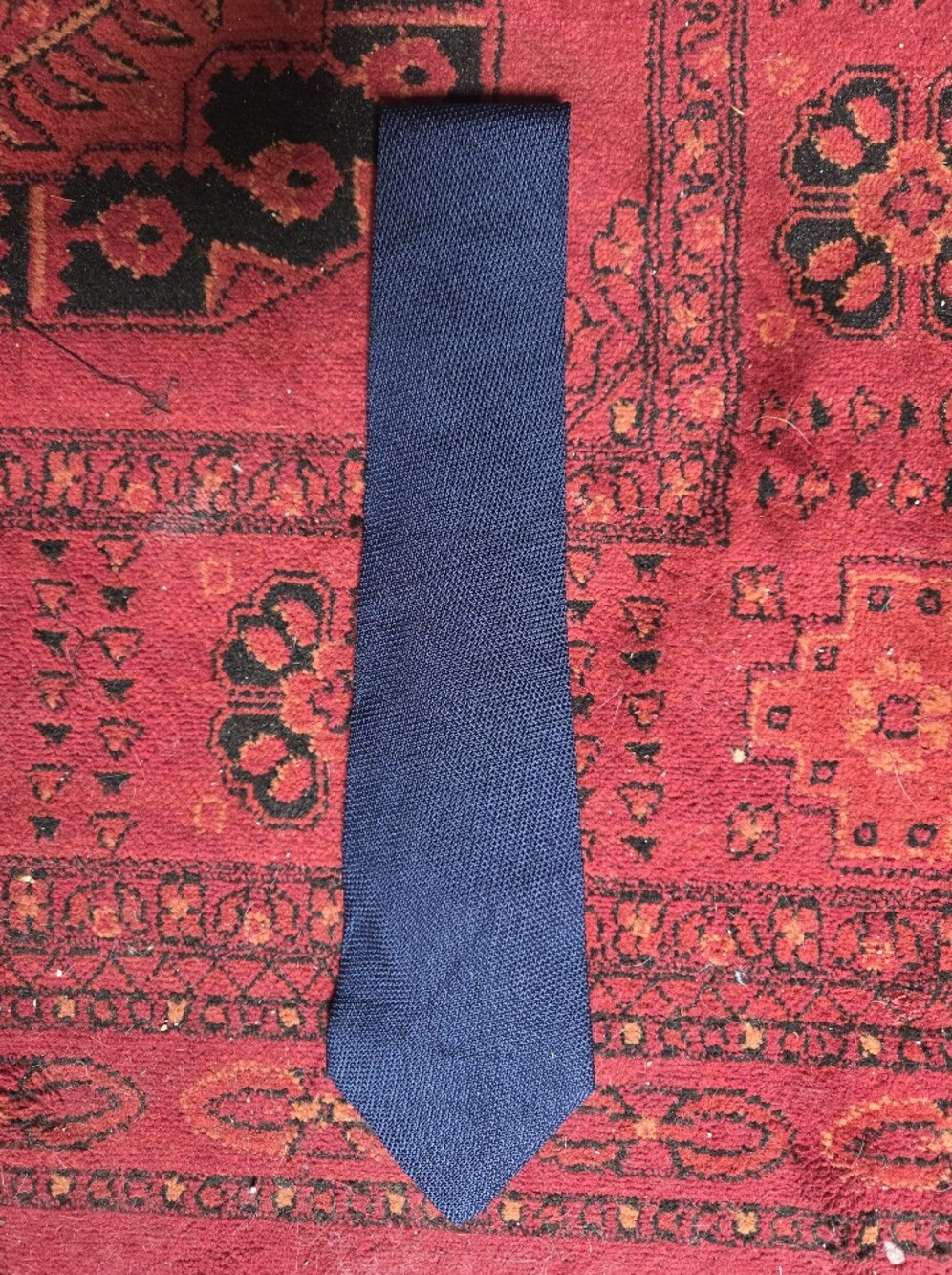 Polo Ralph Lauren 100% Silk Knit Navy Tie
